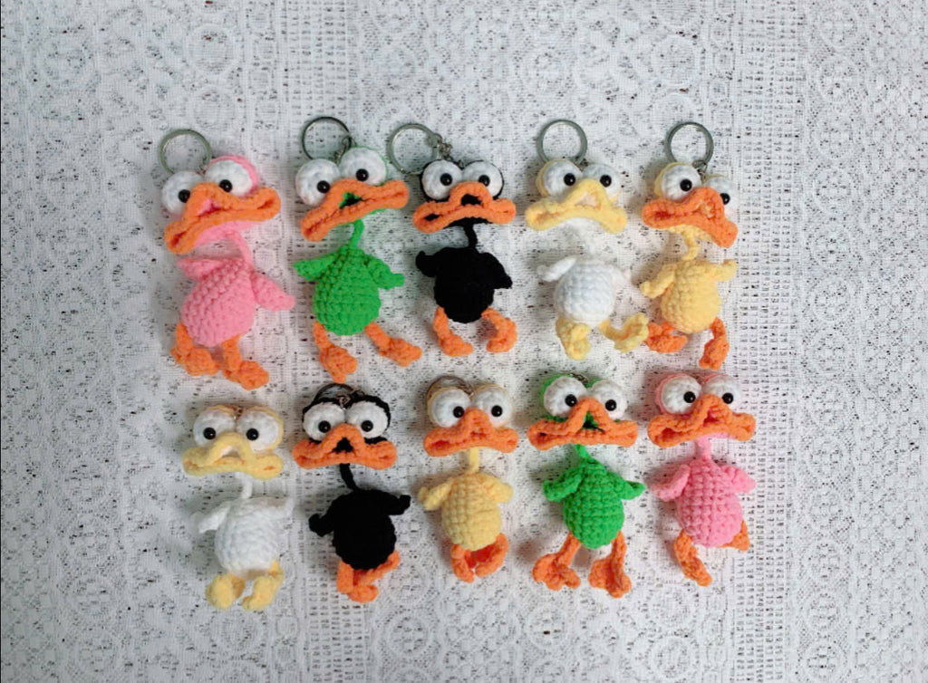 Crochet Duck Keychain – Handmade Amigurumi Duck Plush Charm