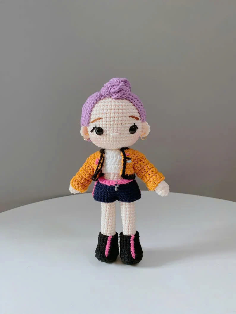 Handmade Crochet Doll – Cute Amigurumi Kpop Gift